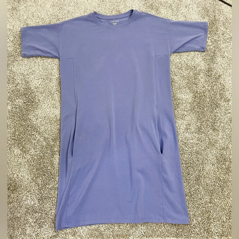 Eileen Fisher Traceable Cotton Jersey Dress - Picture 8 of 13